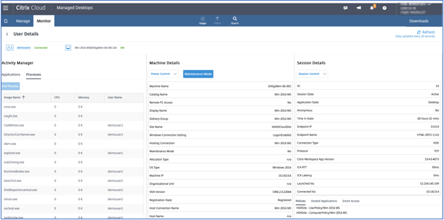 Citrix Monitor-Konsole