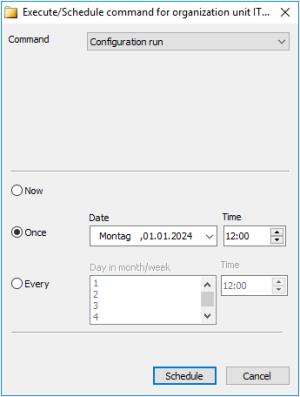 Command config