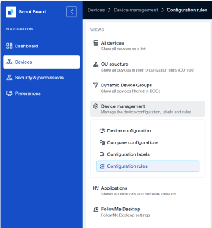 Dynamic Configuration Menu