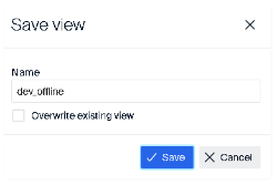Save view dialog