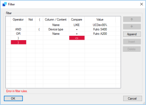Report Filter Thumbnail