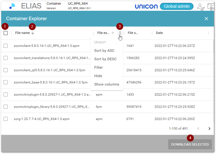 Container explorer