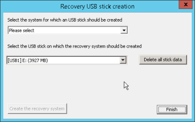 Creating a USB recovery stick