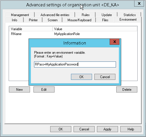 Advance settings