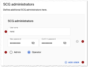 SCG Config Admins