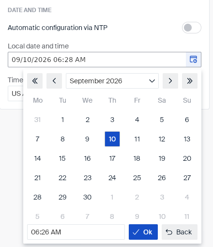 Date and time picker