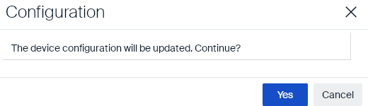 Fetch configuration confirmation