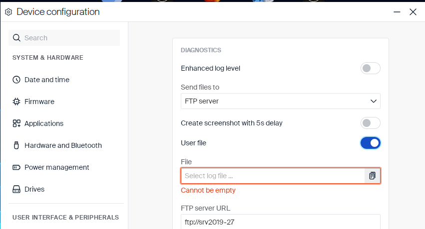User file field revealed