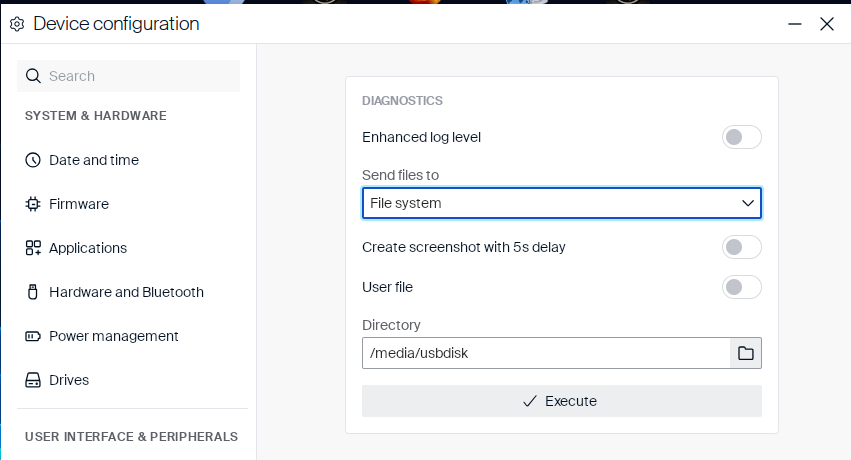 File system destination