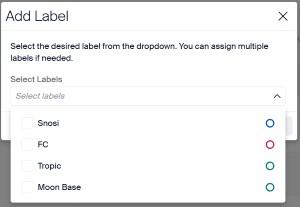 Assigning labels