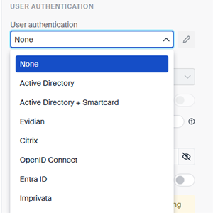 User authentication types