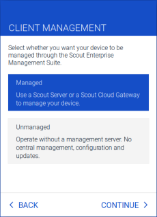 First Configuration Wizard