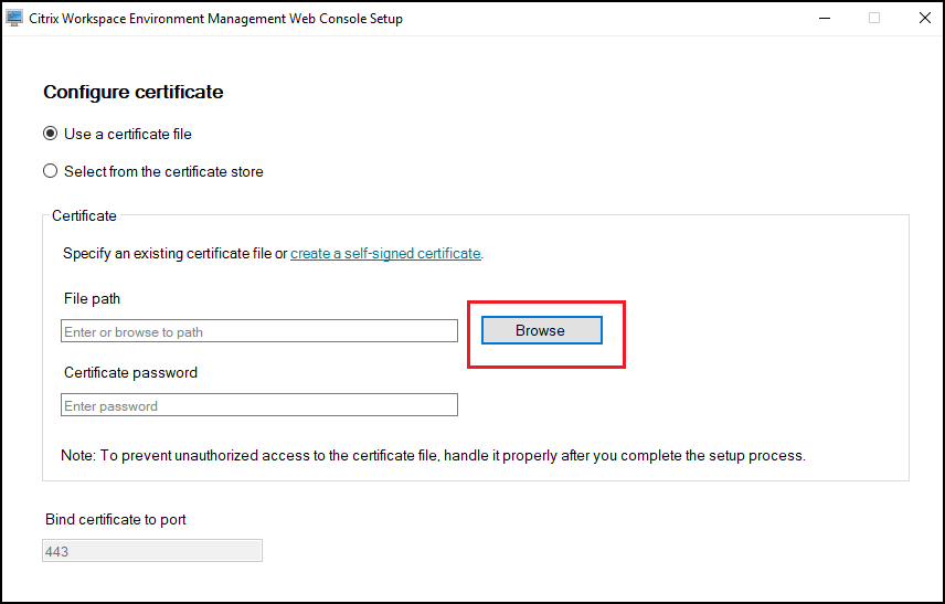 Configurer le certificat