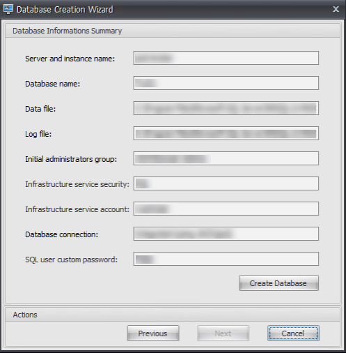 Creating a WEM database 10