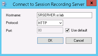 Image de la configuration de l'enregistrement de session