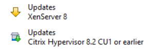 XenServer 8のアップデートタブ