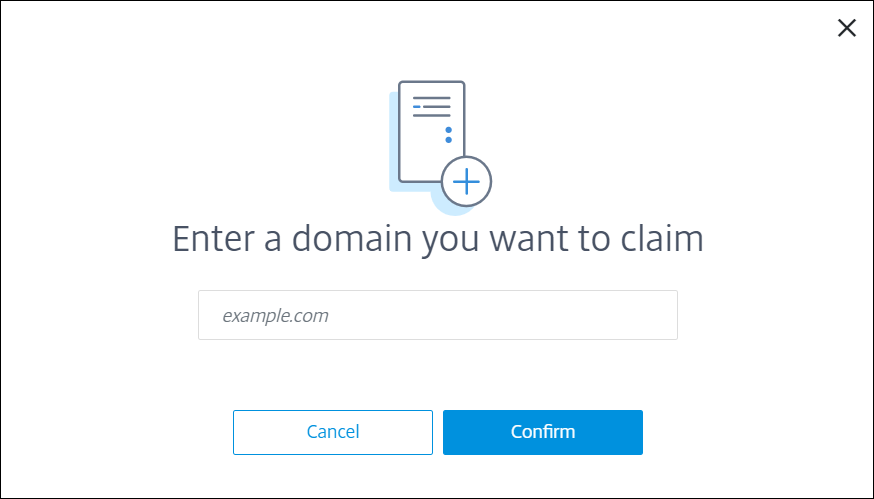 Claim a domain