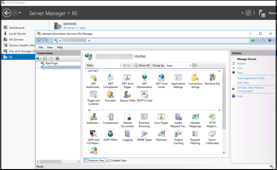 Abbildung von Windows Server-Manager