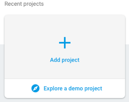 The Create a project option