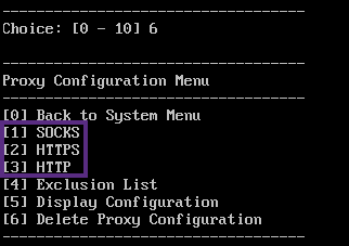 Imagem da configuração do servidor proxy