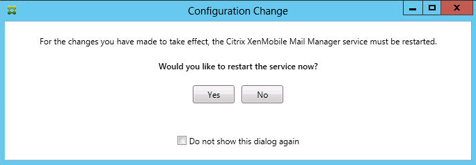 Imagen de la pantalla de configuración del conector de Endpoint Management para Exchange ActiveSync
