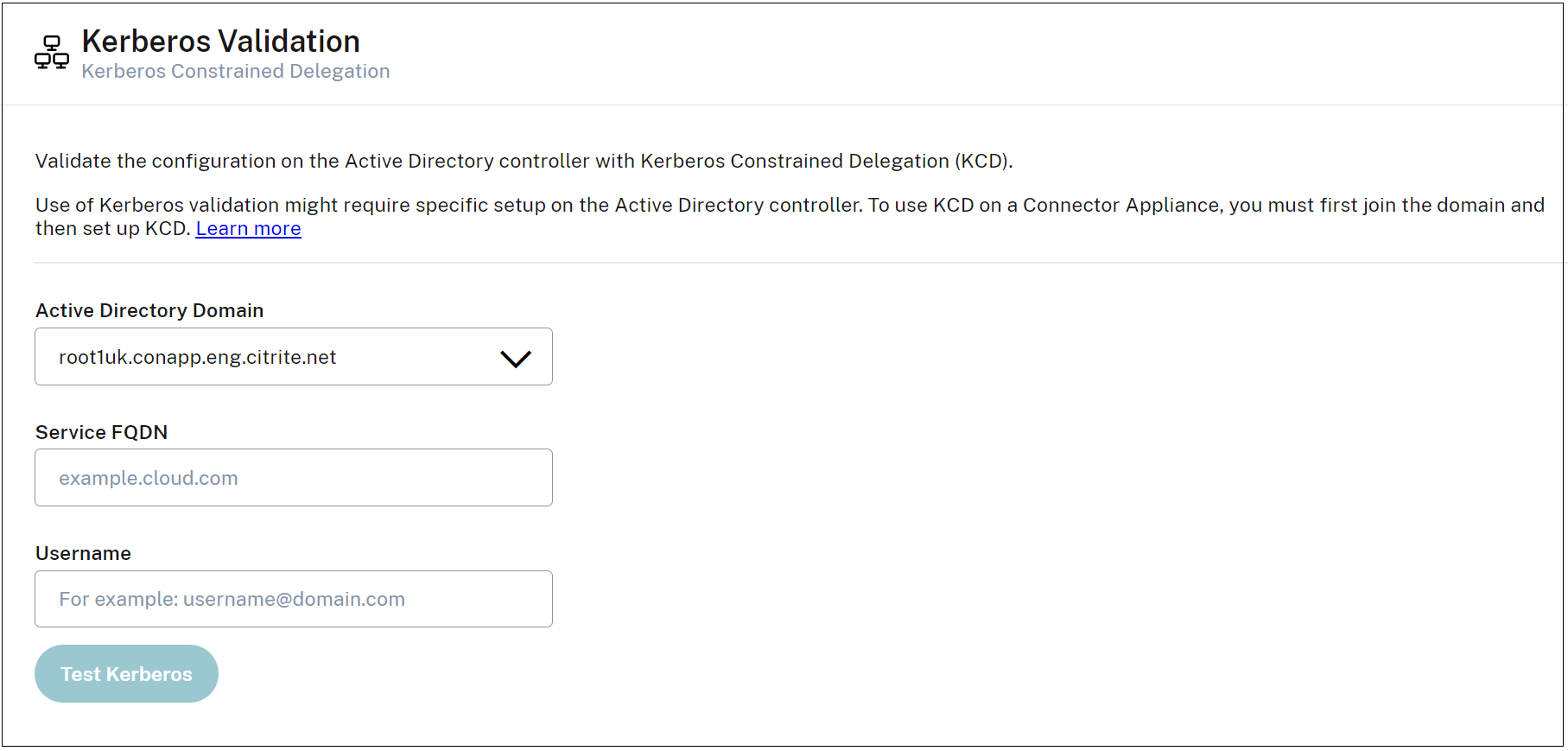 Kerberos Constrained Delegation Validation
