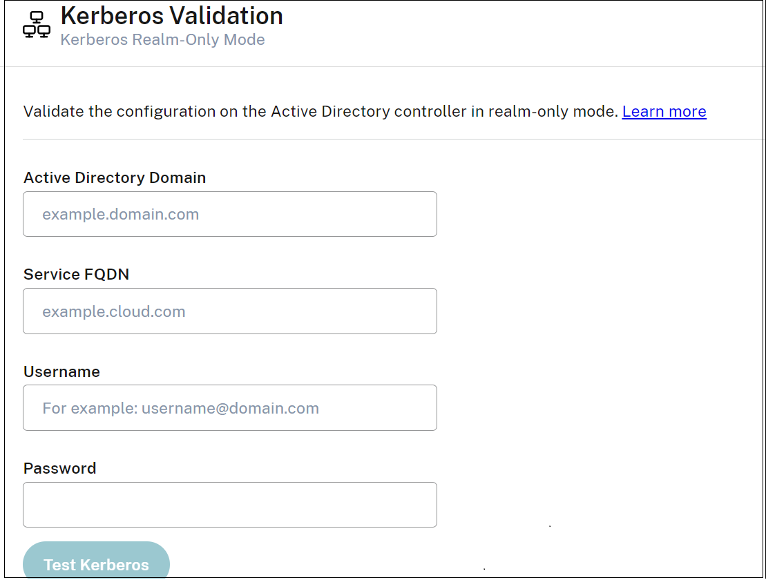Kerberos Validation Realm-Only