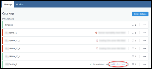 Request to add users to catalog