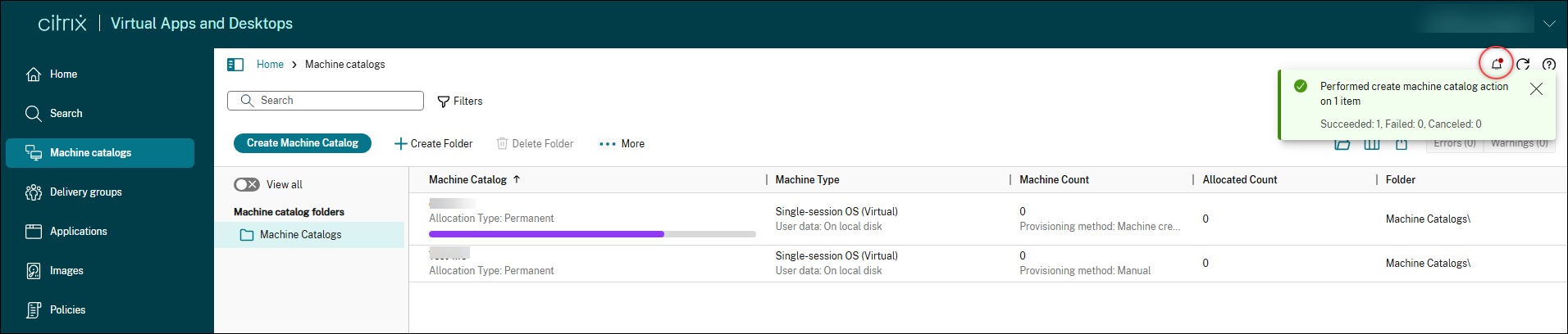 In-session notifications