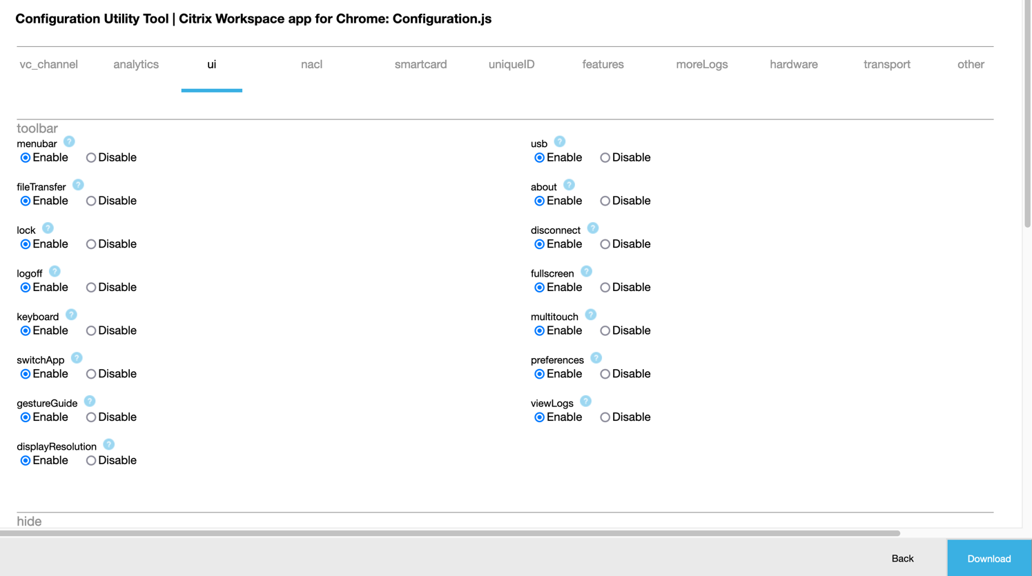Configuration utility tool