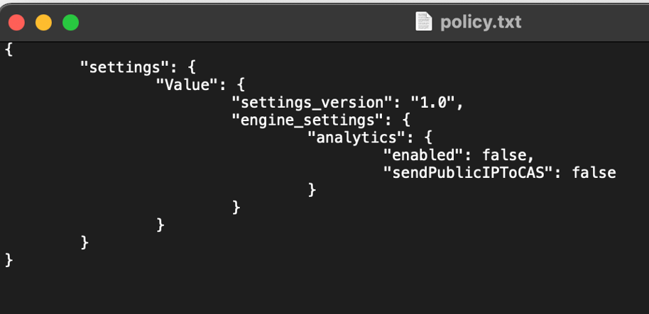 Policy txt file
