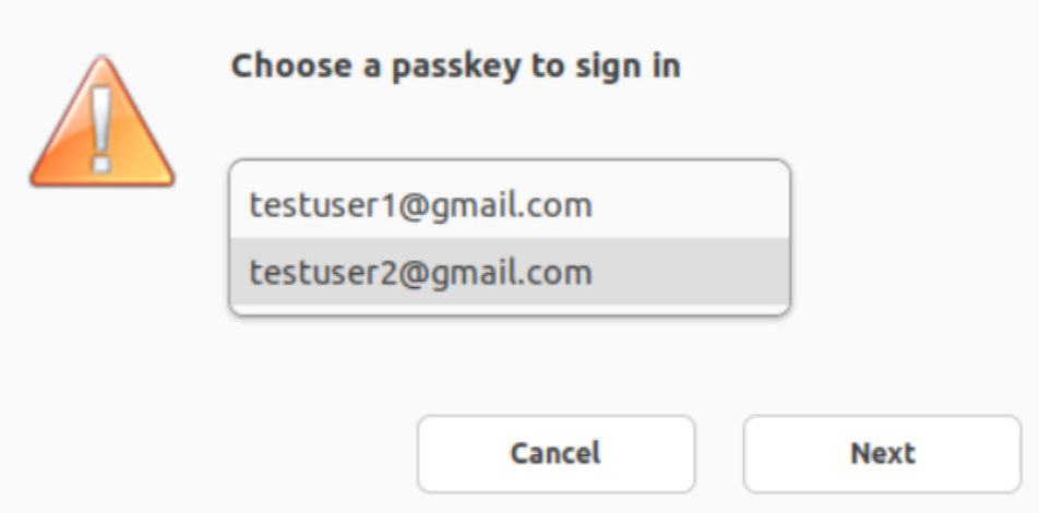 Multiple passkeys