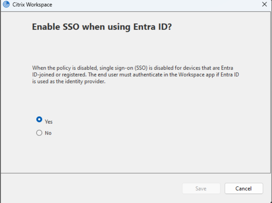 La configuración de autenticación habilita