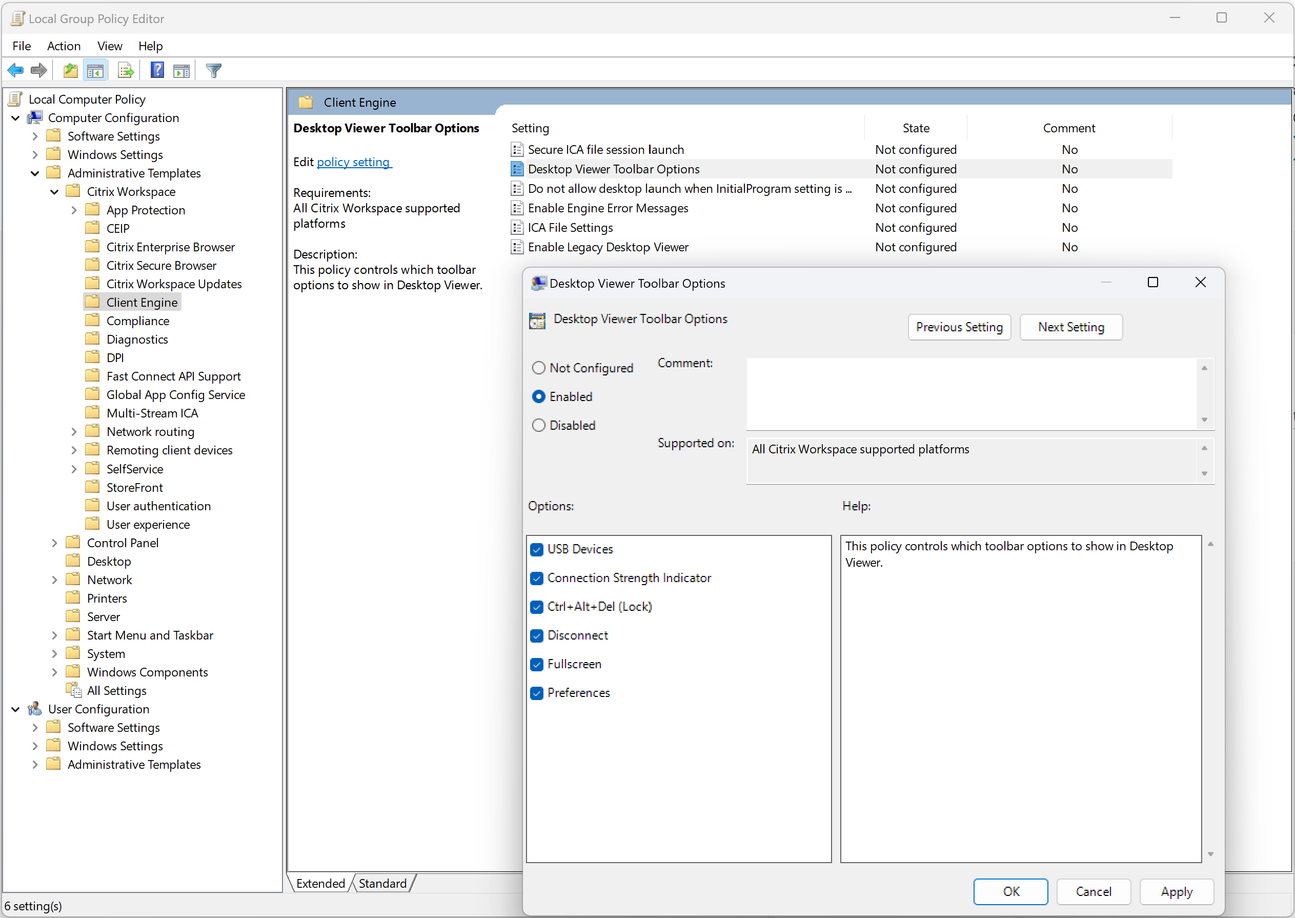Éditeur de registre Desktop Viewer
