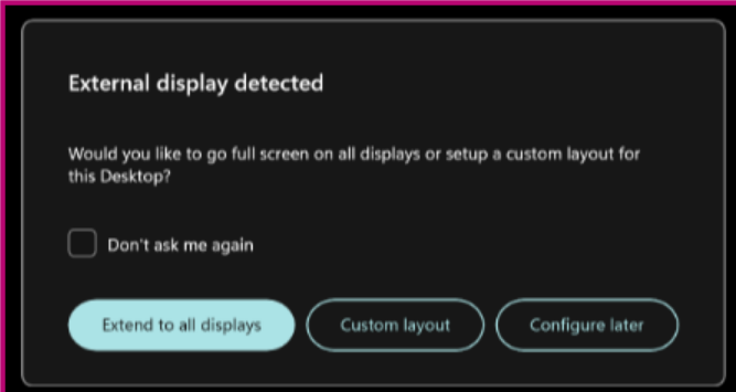 Multi-montior layout