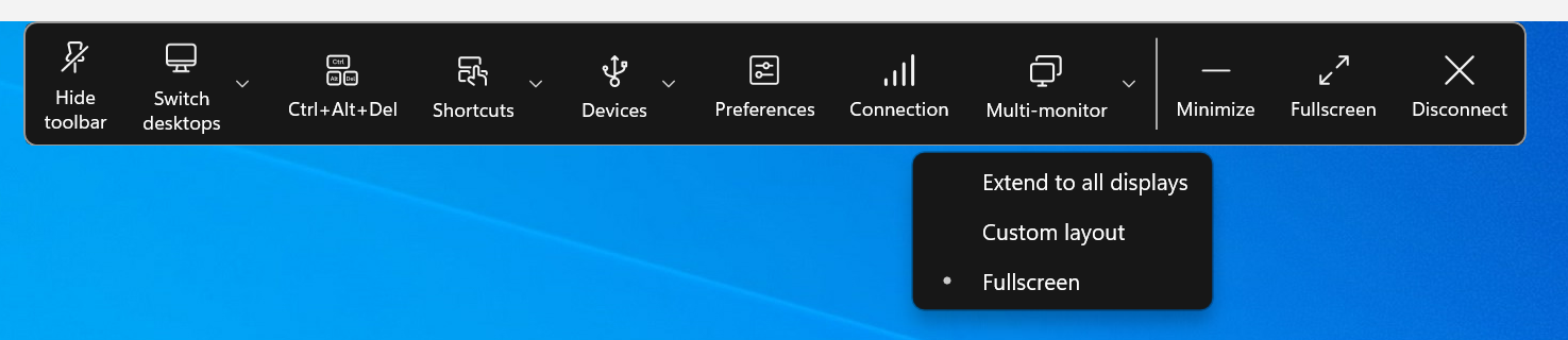 Multi-montior layout