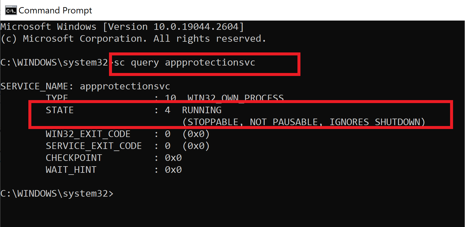 Statusprüfung von App Protection ab Version 2206