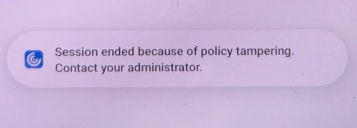Posture check error in Android
