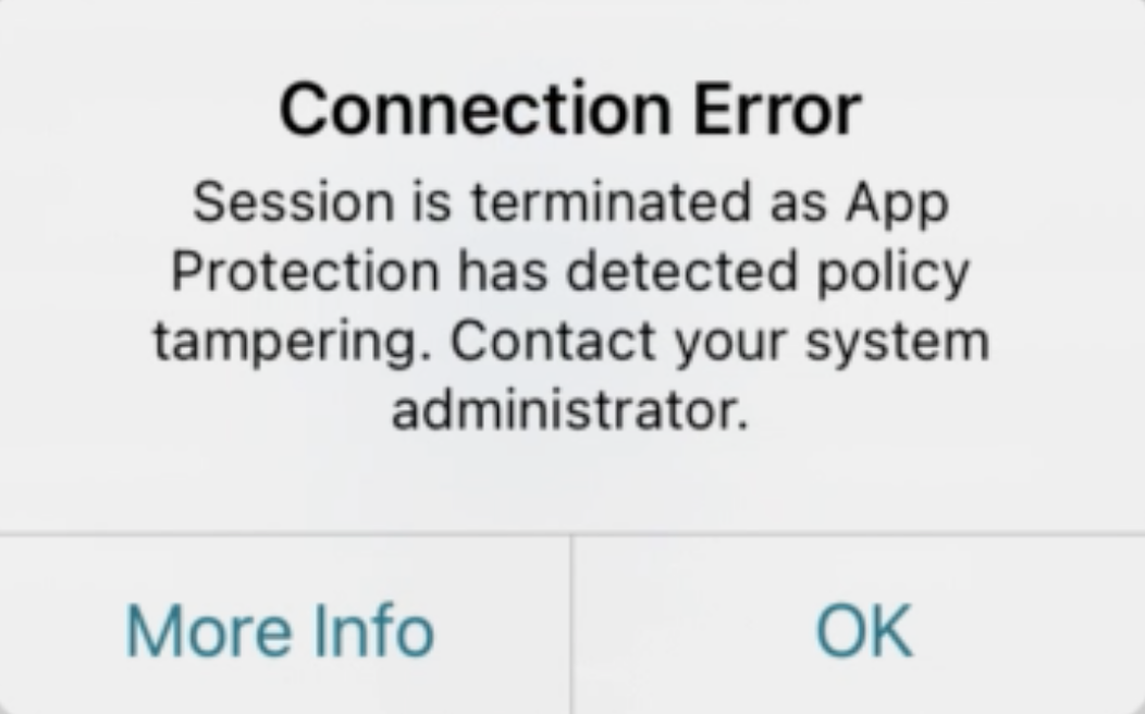 Posture check error in iOS