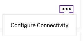 接続設定メニューのスクリーンショット